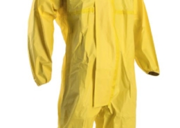 YELLOW SMS LAMINATED YELLOW PE COVERALL