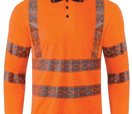 HI VIS LONG SLEEVE POLO SHIRT